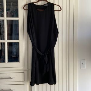 Black tie waisted Vince dress with pockets